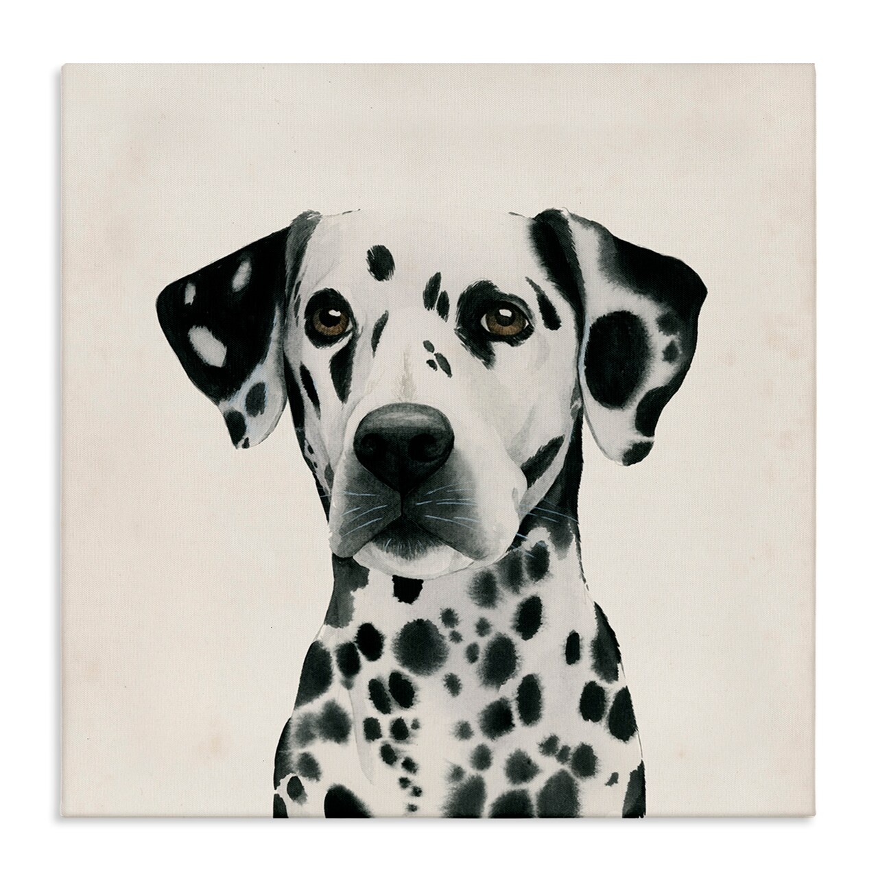 Stupell Industries Traditional Dalmatian Portrait Canvas Wall Art